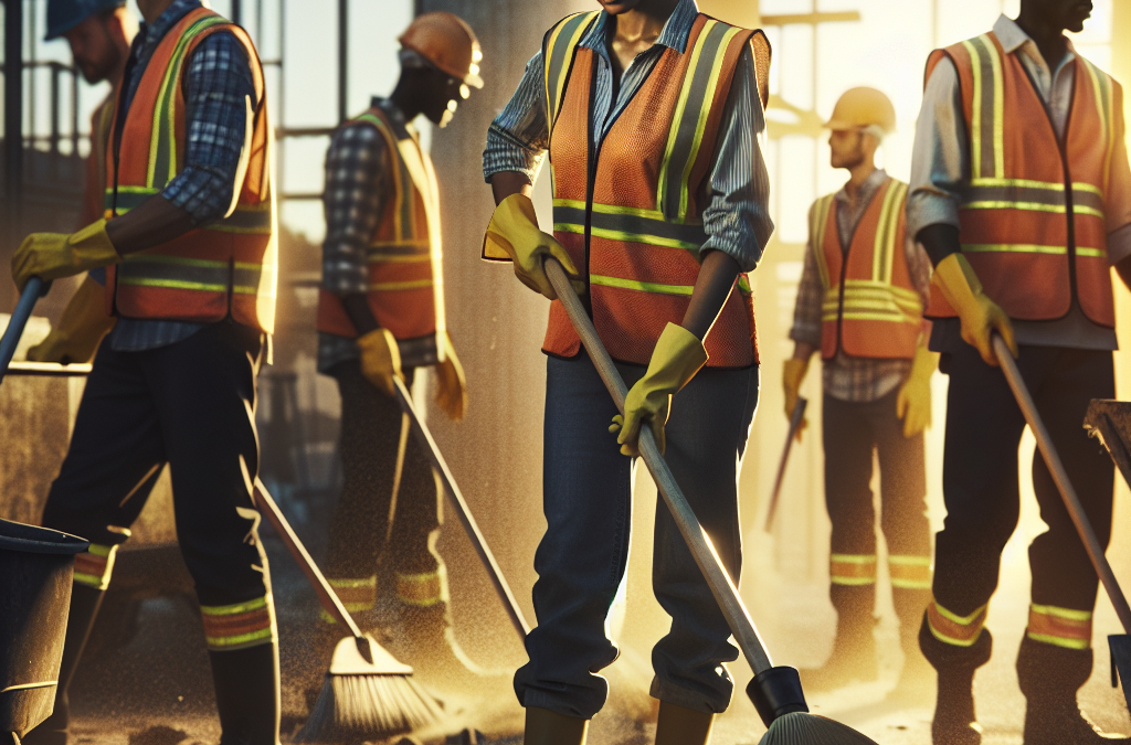 ¿Cuál es la indumentaria esencial para trabajar en limpieza de construcción?