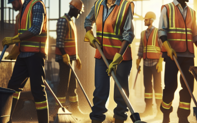 ¿Cuál es la indumentaria esencial para trabajar en limpieza de construcción?