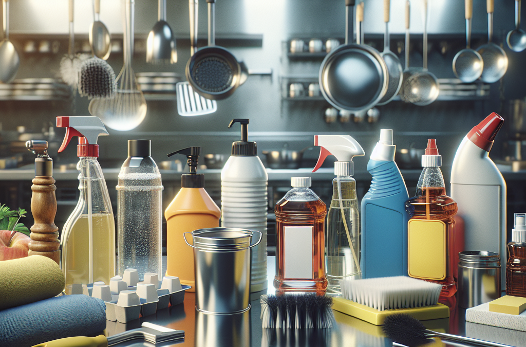 Lista completa de productos de limpieza para un restaurante profesional
