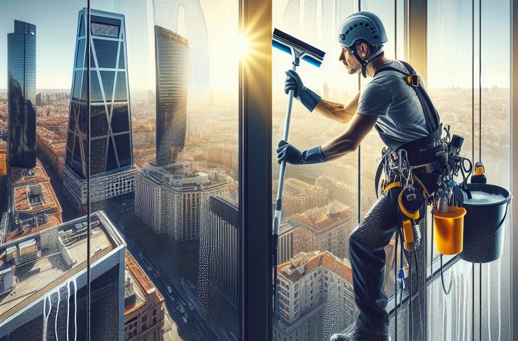 ¿Limpieza de cristales en oficinas en Madrid? Guía profesional, métodos y planificación real de Klearfy