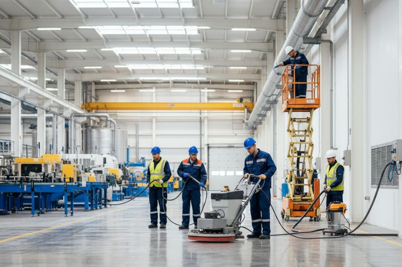 Limpieza industrial: qué es, procesos y beneficios para empresas